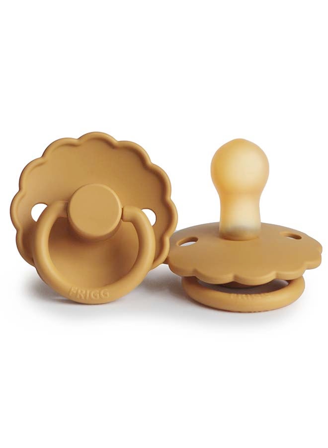 FRIGG Daisy Silicone Baby Pacifier 0-6M 1-Pack Honey Gold - Size 1 - Image 2