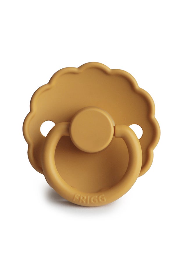 FRIGG Daisy Silicone Baby Pacifier 0-6M 1-Pack Honey Gold - Size 1