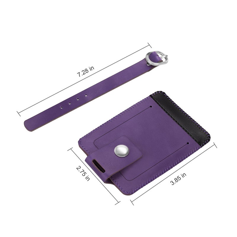 Fintie 2 Pack Luggage Tags, Fintie Leather Name ID Labels with Privacy Cover for Travel Bag Suitcase  - Image 5