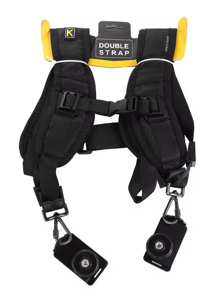 GenPro - K Double Strap for 2 Cameras: Comfortable double strap for two cameras. (Model: 355) - Image 1