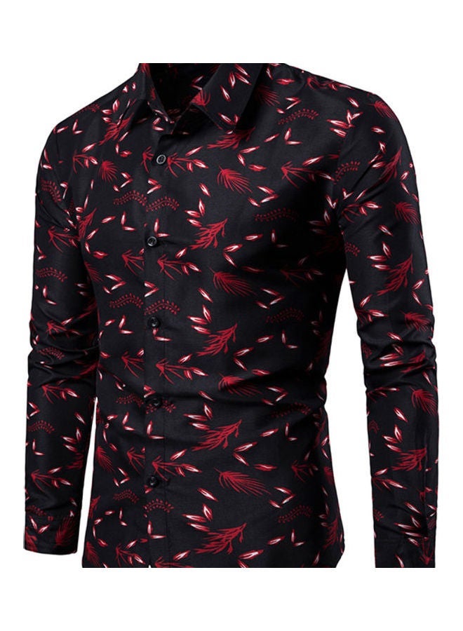 NIBEMINENT Turn Down Collar Printed Buttons Shirt Blue/Grey  - Image 5