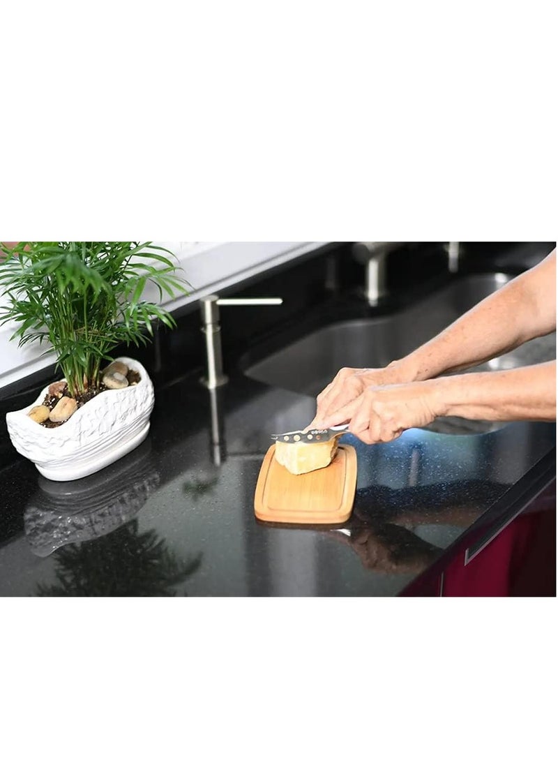 Bukela - Bamboo Butter Dish With Dome Lid, Covered Butter Holder for Countertop, Airtight Butter Container with Cover, Butter Keeper Storage Perfect for West, East Coast Butter, Dishwasher Safe - Image 1