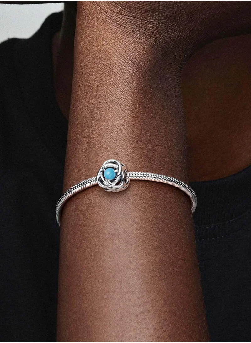 PANDORA Turquoise Blue Eternity Circle Charm