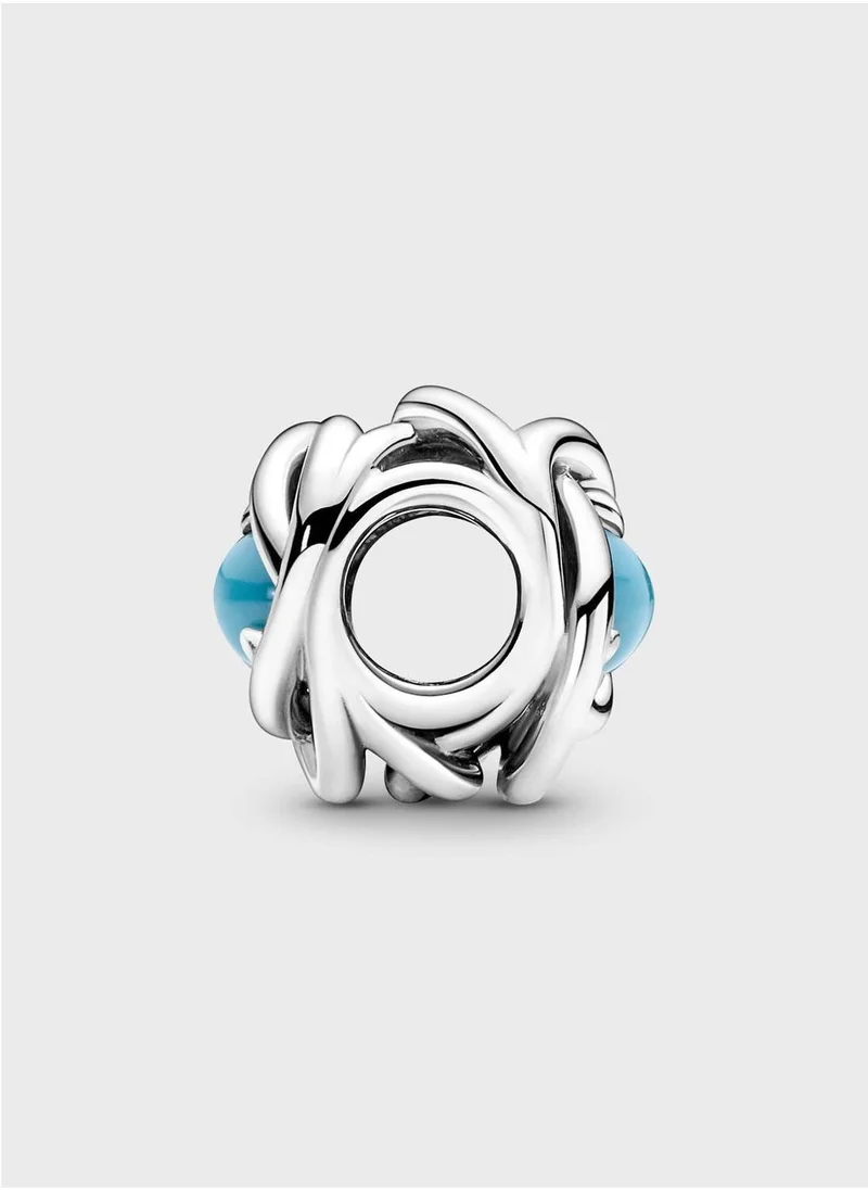 PANDORA Turquoise Blue Eternity Circle Charm