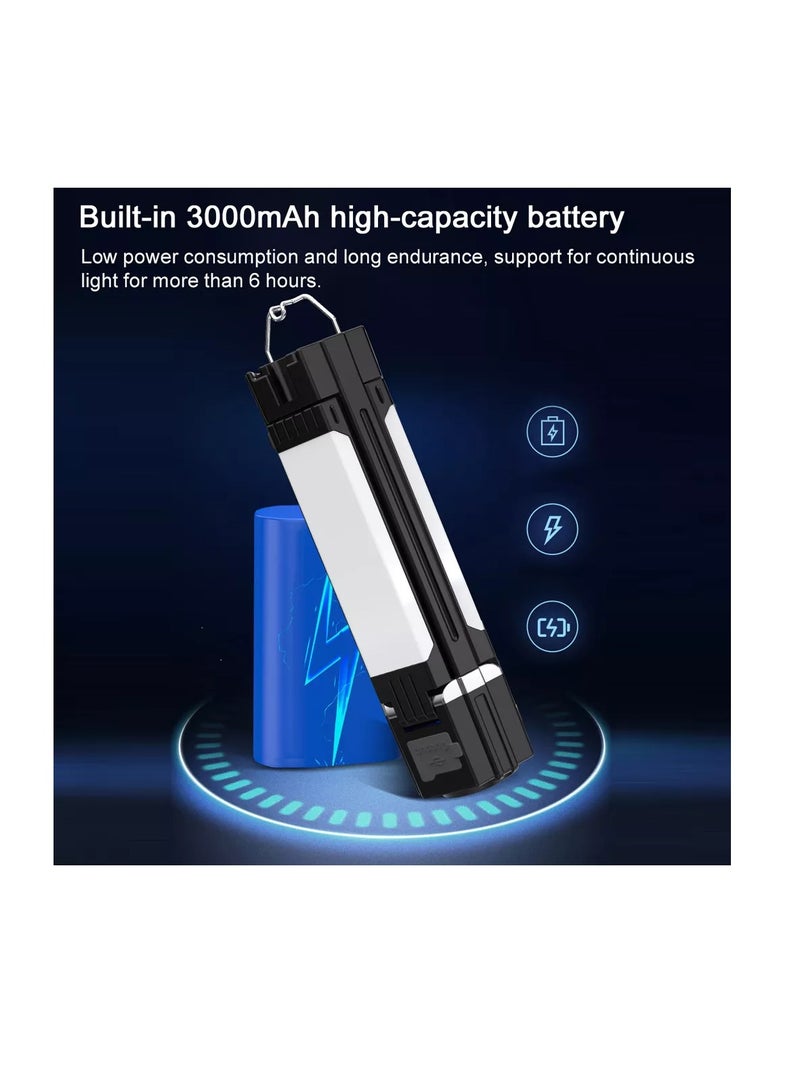 400-Lumen Rechargeable Flashlight, 3000mah COB Inspection Work Light with Built-in Power Bank - Image 4