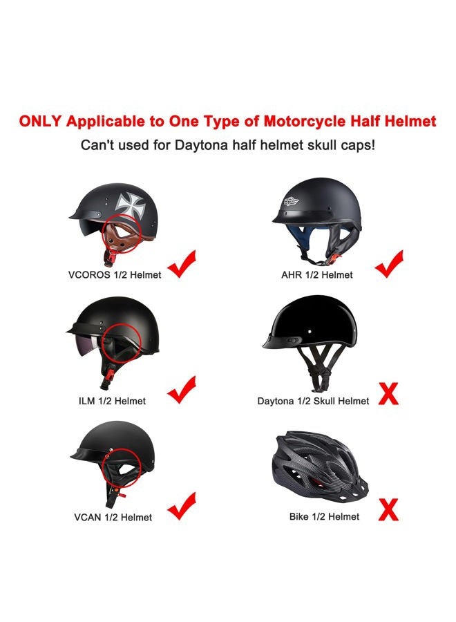iGuerburn Half Helmet Ear Pads Speaker Pockets, Bluetooth Motorcycle Helmet Speakers Pouches 1/2 Helmet Accessories Ear Protection Reduce Wind Noise, 1 Pair - Image 4