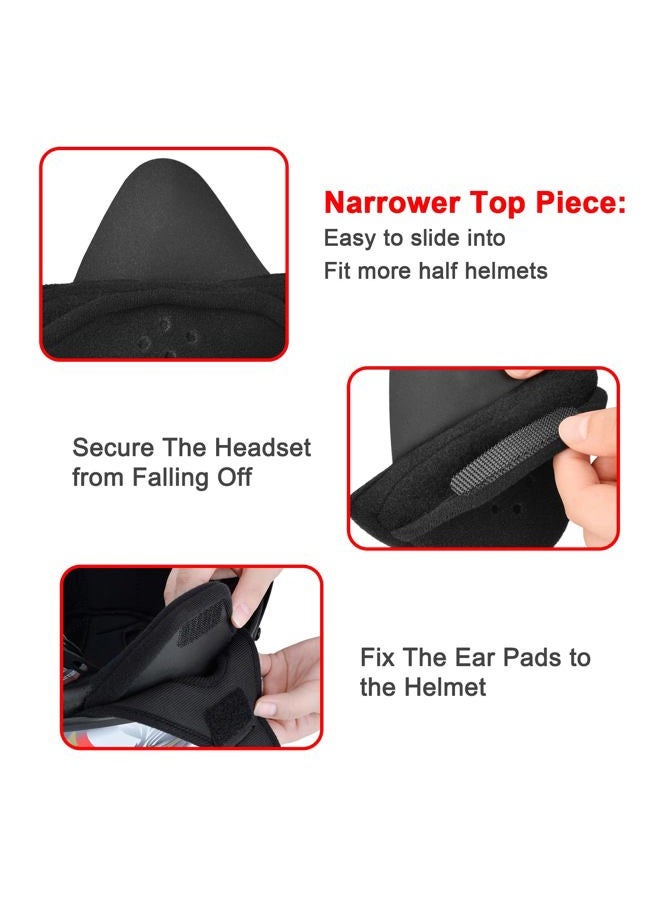 iGuerburn Half Helmet Ear Pads Speaker Pockets, Bluetooth Motorcycle Helmet Speakers Pouches 1/2 Helmet Accessories Ear Protection Reduce Wind Noise, 1 Pair - Image 5