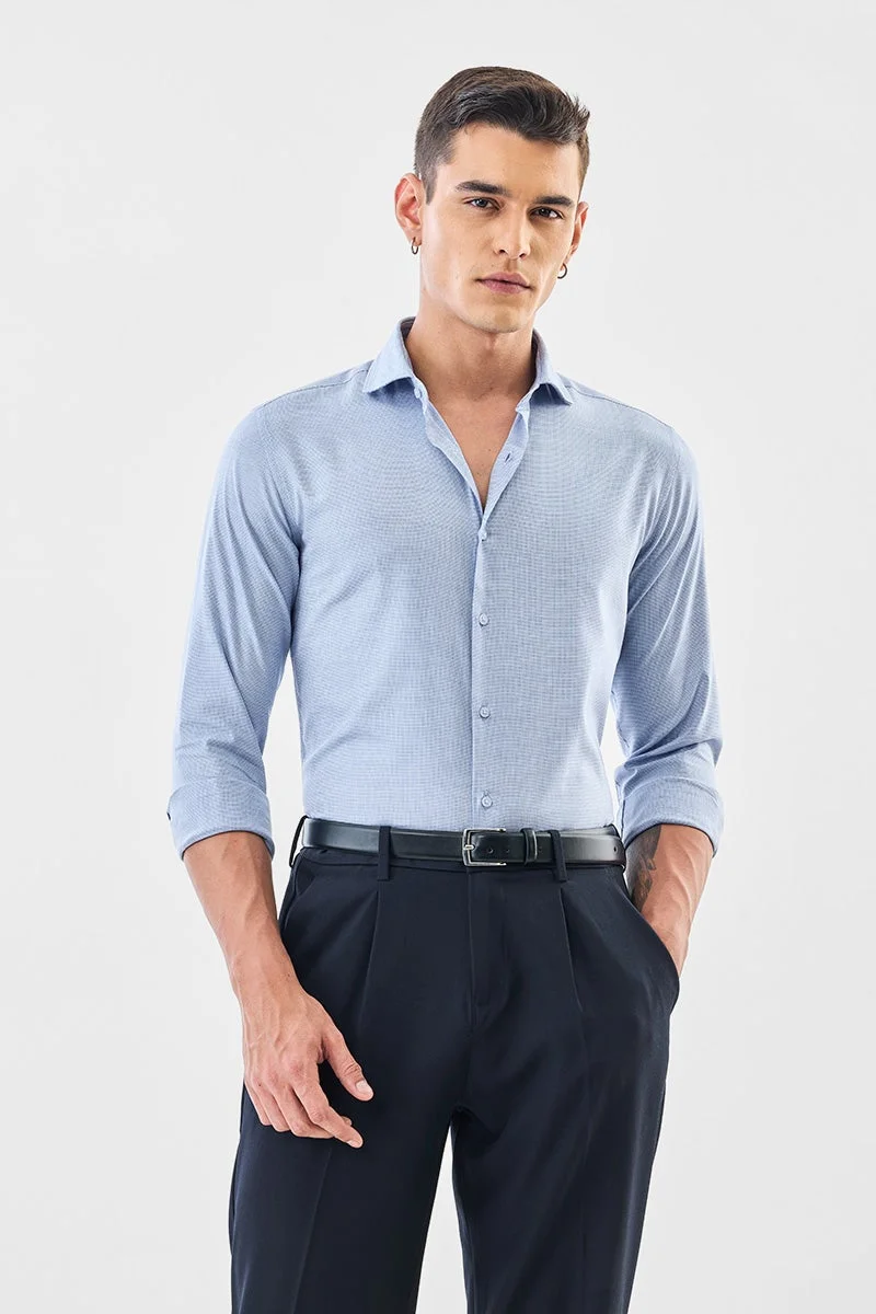 سنيتش Micro Checks Slim Fit Stretch Luxe Shirt