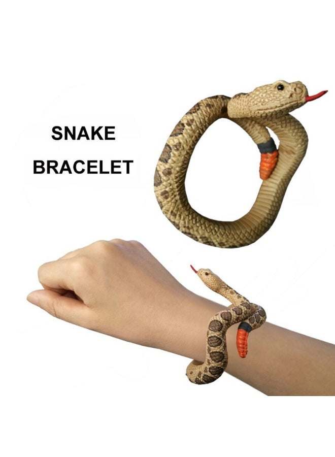 Cross-border Foreign Trade Children's Simulation Snake Bracelet Toy 6 Python Bracelet Model Wear Accessories Spoof Trick 
