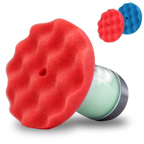 Dexspoeny Flow Tire Shine Applicator Reusable Car Truck Tire Dressing Applicator NoDrip StreakFree Tire Shine Applicator Pad Car Detailing Foam Sponge Pad for All Tire Shine GelsRedBlue - Image 1