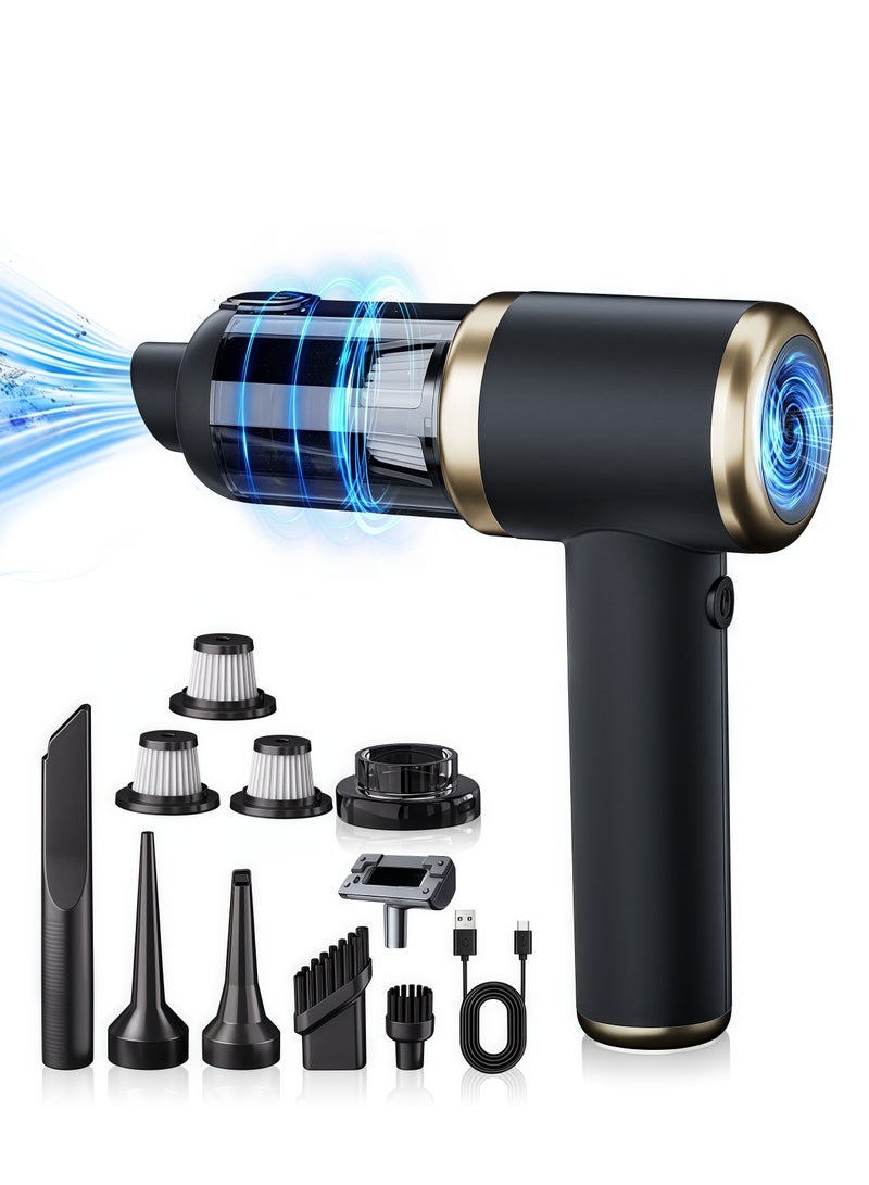 Generic Handheld Car Vacuum Cleaner, 12000PA Cordless Handheld Vacuum with 4-in-1 Multifunction (Suction/Blowing/Inflating/Pumping), Multiple Nozzles, Suitable for Cars, Homes, Pets, Offices. - Image 1