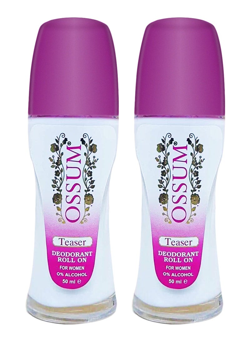 أوسوم مزيل العرق رول أون 50 مل – تيزر - 2 حبة