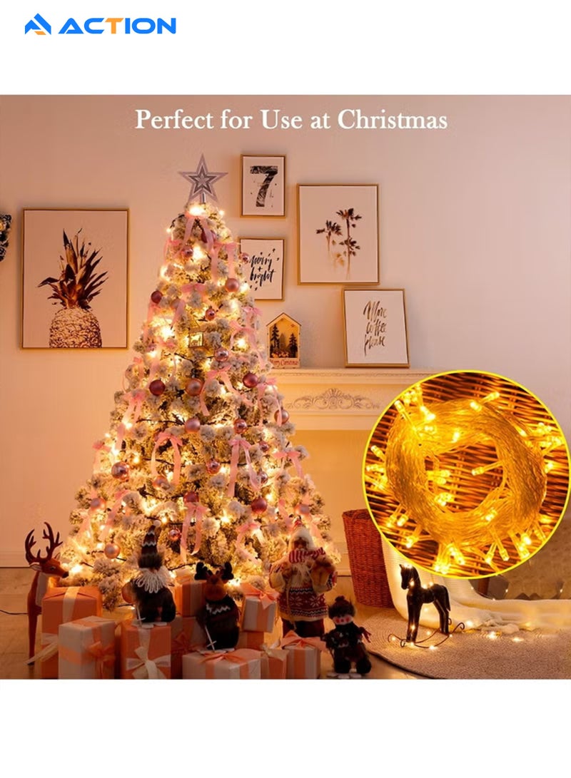 أكشن سلسلة أضواء خيالية LED مكونة من 40 مصباح – بطول 6 متر تعمل بالبطارية، مناسبة للاستخدام الداخلي والخارجي، لتزيين حفلات الزفاف والمناسبات والعطلات (إضاءة بيضاء دافئة) - Image 4