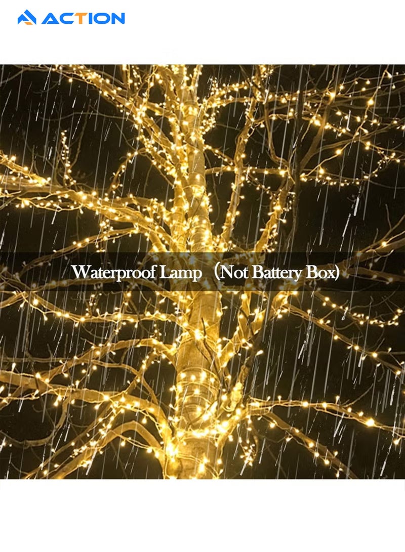 أكشن سلسلة أضواء خيالية LED مكونة من 40 مصباح – بطول 6 متر تعمل بالبطارية، مناسبة للاستخدام الداخلي والخارجي، لتزيين حفلات الزفاف والمناسبات والعطلات (إضاءة بيضاء دافئة) - Image 2