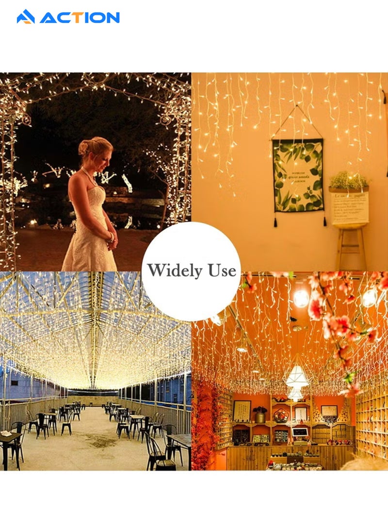 أكشن سلسلة أضواء خيالية LED مكونة من 40 مصباح – بطول 6 متر تعمل بالبطارية، مناسبة للاستخدام الداخلي والخارجي، لتزيين حفلات الزفاف والمناسبات والعطلات (إضاءة بيضاء دافئة) - Image 5