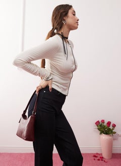 Miss Selfridge Piping Detail Ribbed Cardigan  - Image 1