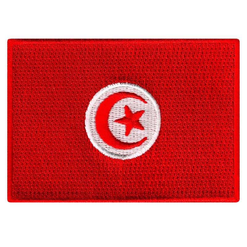 Cypress Collectibles Embroidered Patches Cypress Collectibles  Tunisia Flag Patch  Premium Embroidered Appliqu  African Country Iron On Patches  Dimensions 35 x 25