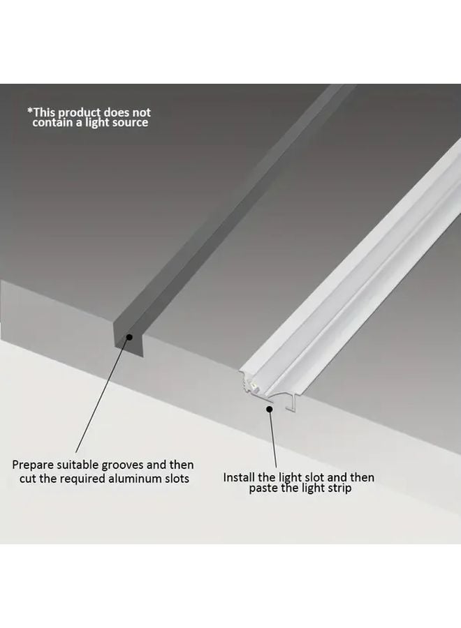 Black Aluminum 8pcs 3 3ft LED Channel Lights With White Cover For Cabinet Wardrobe - Image 5