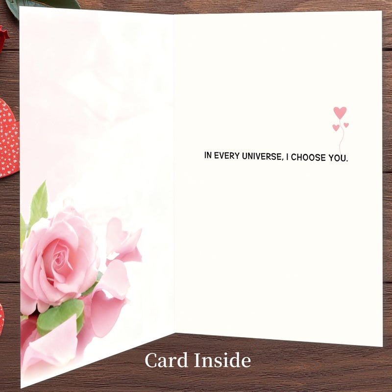 Smithtuy Valentines Day Card for Friend,Friend Valentines Day Cards Gifts for Him Her,Heartfelt Rose Design Friendship Valentine's Day Card for Men Women Best Special Friends - Image 2
