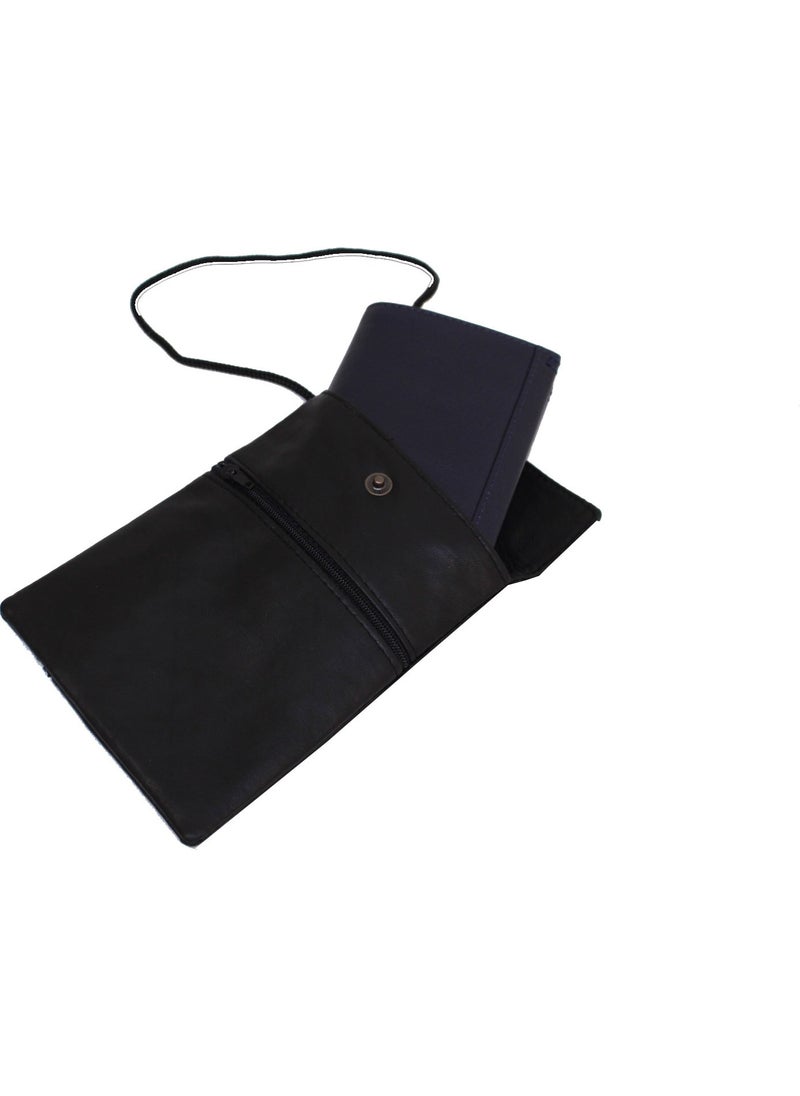 DRPS Genuine Leather Passport Holder, Briefcase with Neck Strap  - Image 1