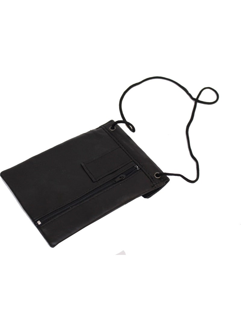 DRPS Genuine Leather Passport Holder, Briefcase with Neck Strap  - Image 2