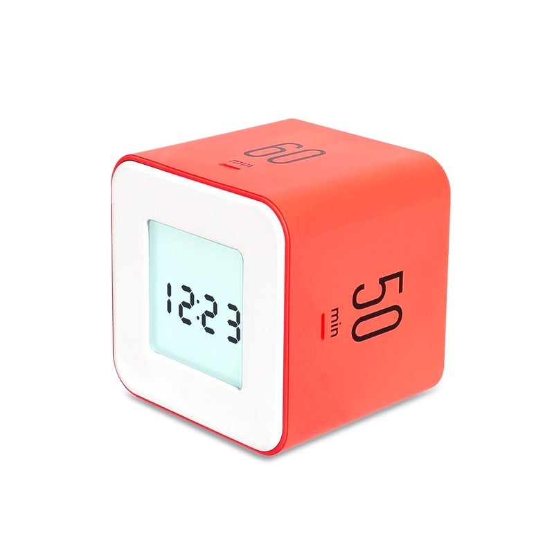 mooas Multi Clock Time Cube Timer Coral Alarm  Backlight Desk Productivity for ADHD Kids Classroom Study Kitchen Cooking Desk Office Time Management 10305060 min Timer Various Setting