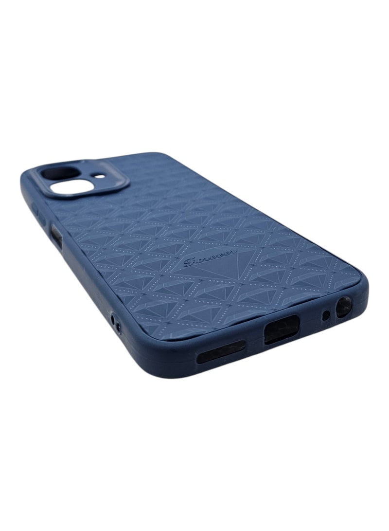 Carbon Fiber Shockproof Case For Tecno Spark Go 2 - Blue - Image 3
