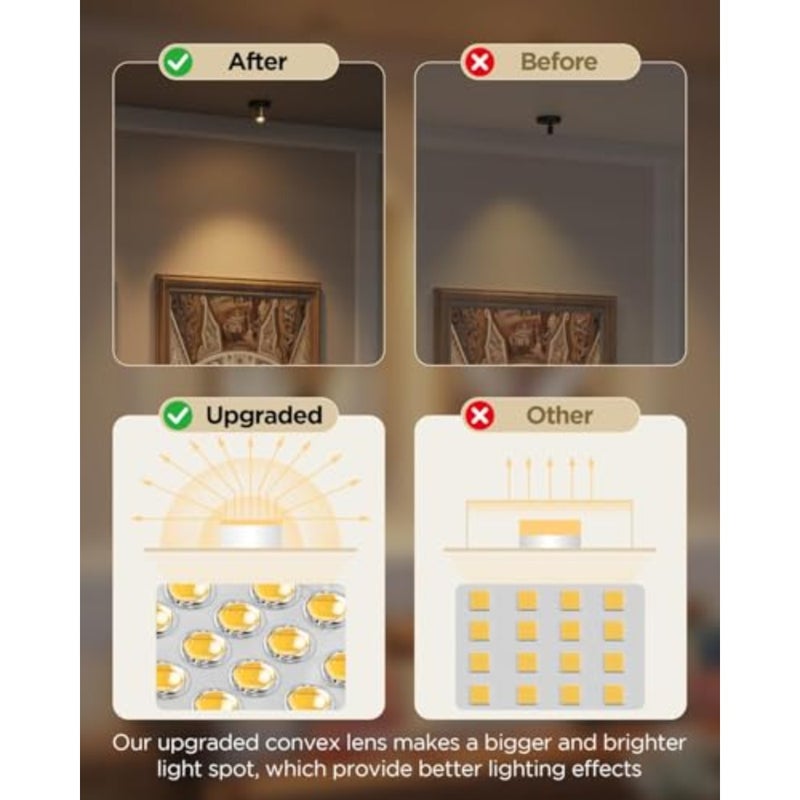 Spot Lights Indoor Led Spotlight: Rechargeable Battery Wireless Up Lights Indoor - Plants Tree Artwork Portrait Picture Display Accent Lighting for Home Decorators Homeowners Art Collectors 1 Pack - Image 3