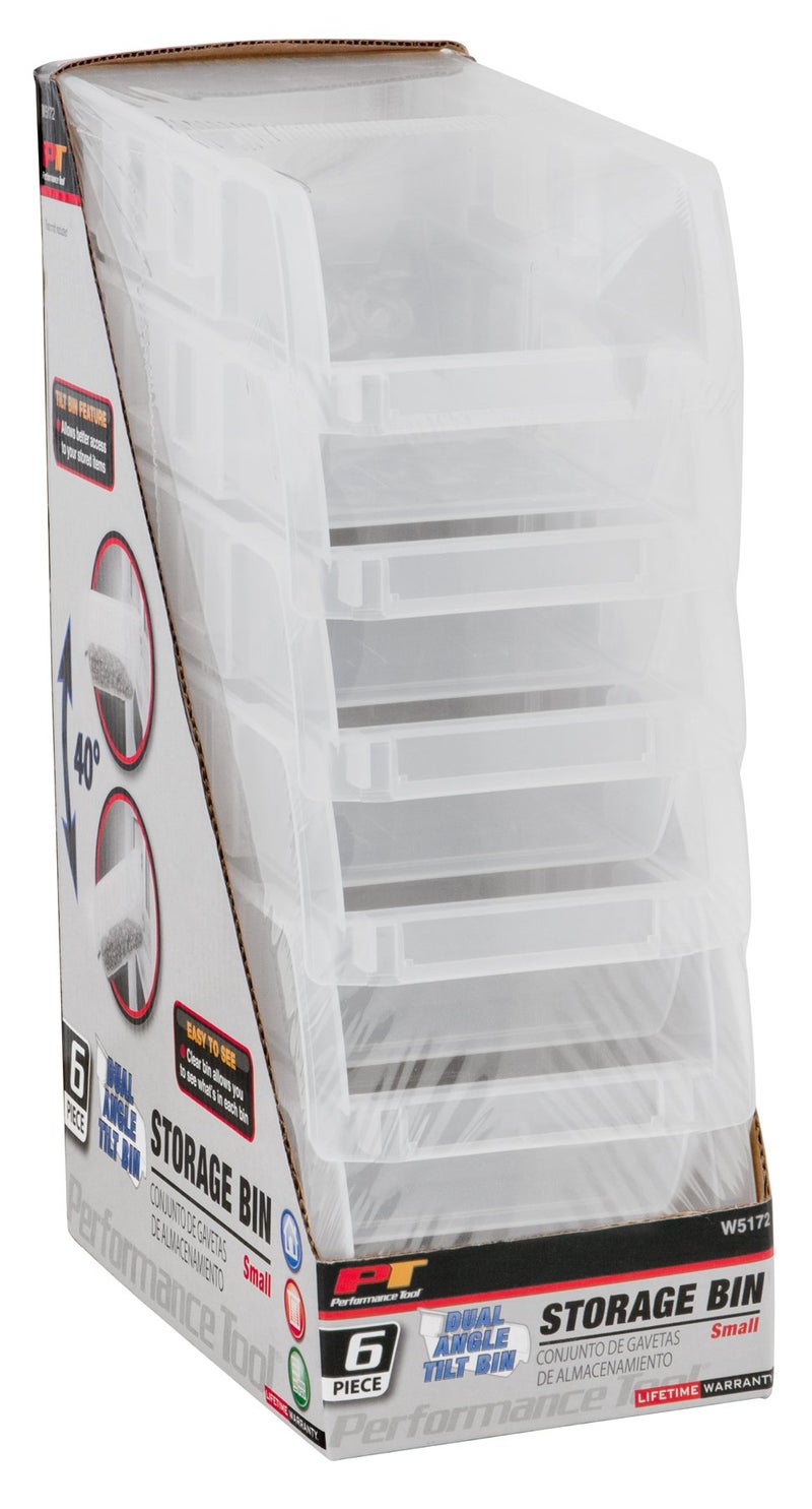 Performance Tool W5172 Dual Position Tilt Storage Organizer Bins for ToysPartsSewing  More Small