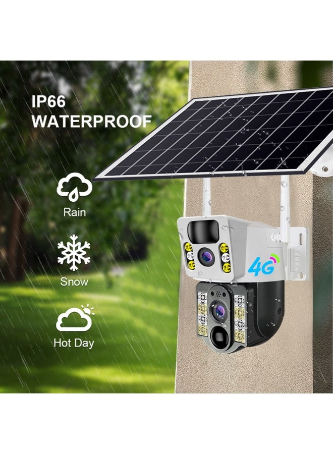 GEEK SPACE 4G Solar Security Camera Outdoor 1080P HD PTZ Wireless SIM Card CCTV Camera with PIR Motion Detection, Color Night Vision, Two-Way Audio, 360° Pan Tilt, IP66 Waterproof, Remote App Monitoring - Image 5