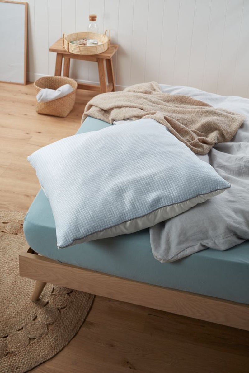 Tchibo Cooling Ultra Flat Pillow, Light Blue - Image 1