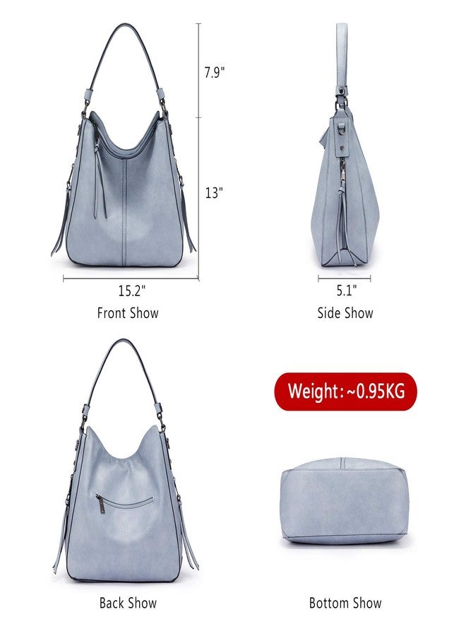 Realer Handbags for Women Hobo Purse Large Ladies Crossbody Shoulder Bag Faux Leather - Image 3