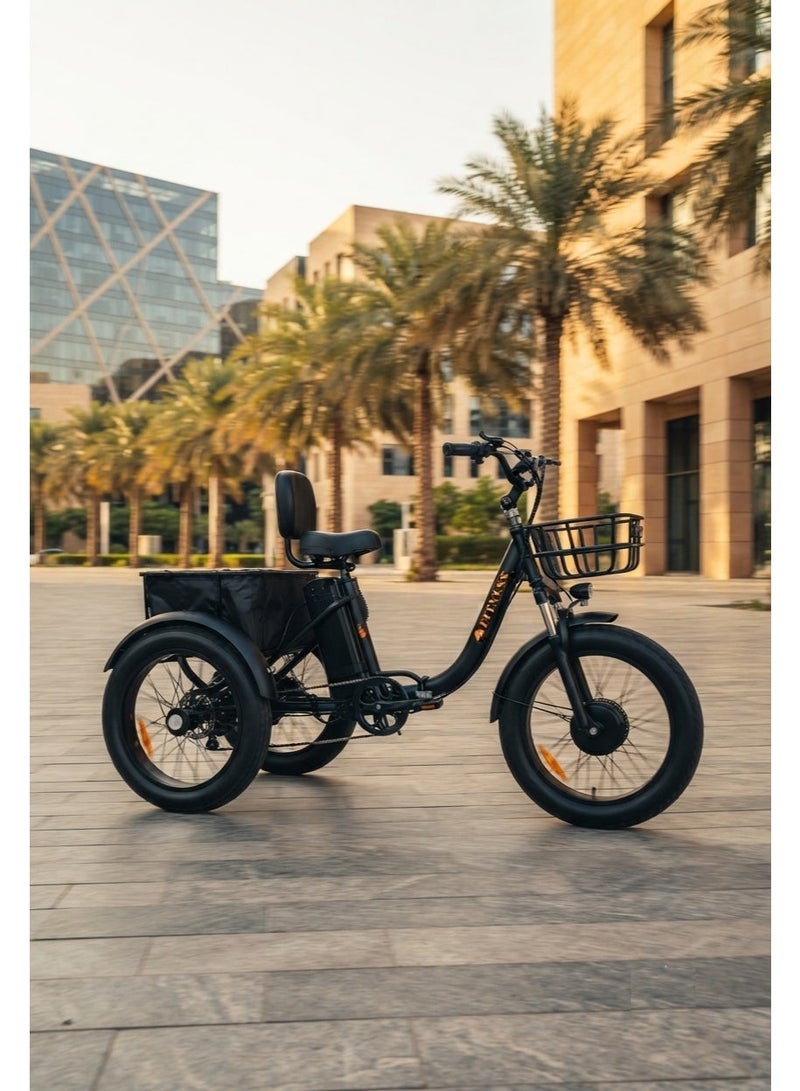 Fitness Foldable Electric Tricycle for Adults, 20" x 4.0 Fat Tire, 3-Wheel E-Trike, Peak 720W Motor, 48V 13Ah Battery, Black - Image 4