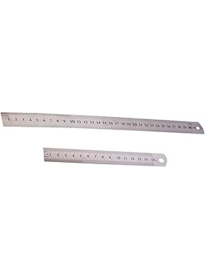 Stainless Steel Ruler 15cm And 30cm 2 Piece Set For Drafting Engineering Architecture - Image 1