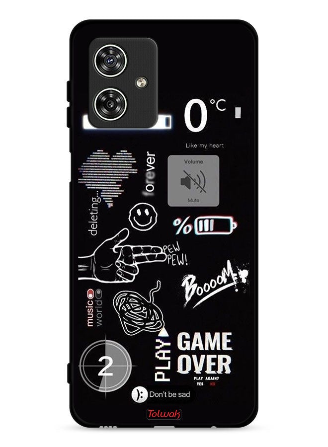 Tolwak Motorola Moto G54 5G Protective Case Cover Game Over Pew Pew - Image 1