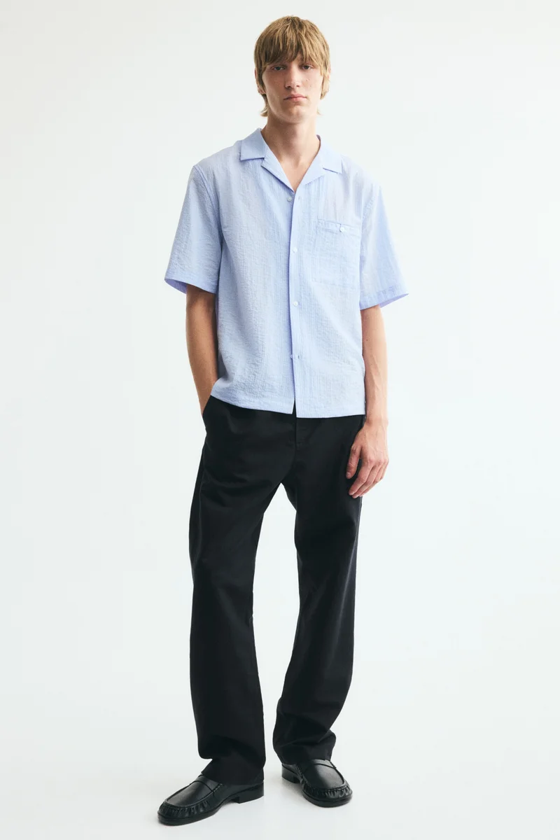 Regular Fit Linen-blend trousers
