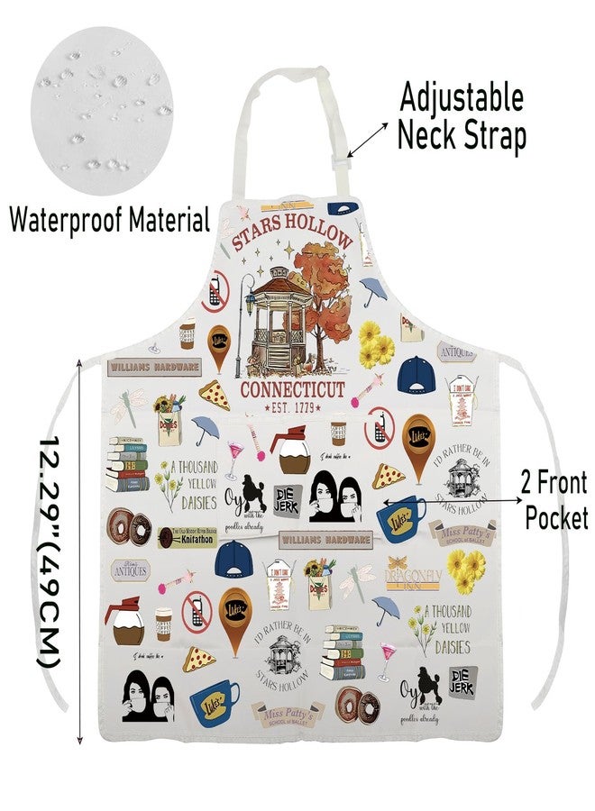 مريلة مطبخ مستوحاة من ستار هولو من WCGXKO، هدية لمحبي مطعم لوك، هدية لمحبي المسلسل التلفزيوني (مريلة هولو) - Image 2