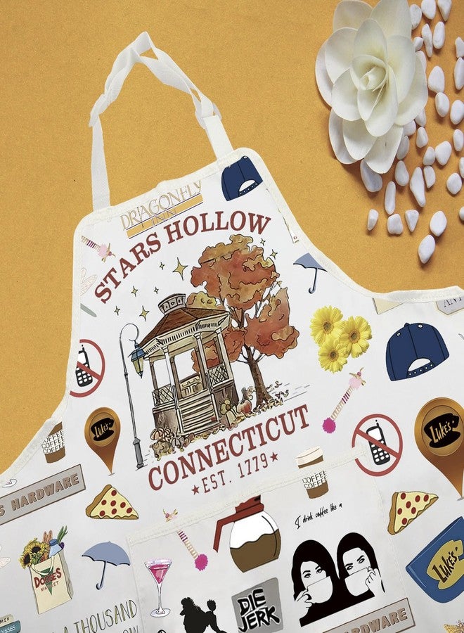 مريلة مطبخ مستوحاة من ستار هولو من WCGXKO، هدية لمحبي مطعم لوك، هدية لمحبي المسلسل التلفزيوني (مريلة هولو) - Image 4