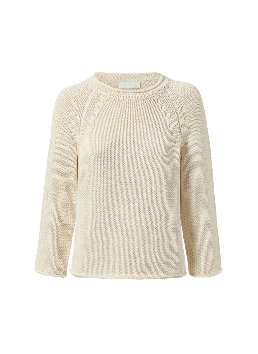Tchibo Women Textured Long Sleeve Sweater, Beige  - Image 2