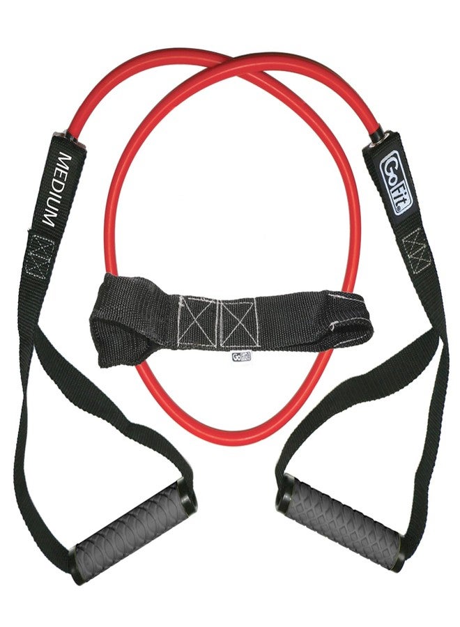 GoFit Pro-Grade Power Tubes with Handles – 30 lbs Resistance Bands for Strength Training, Bodybuilding, Fitness, and Home Workouts – Green Exercise Band - Image 4