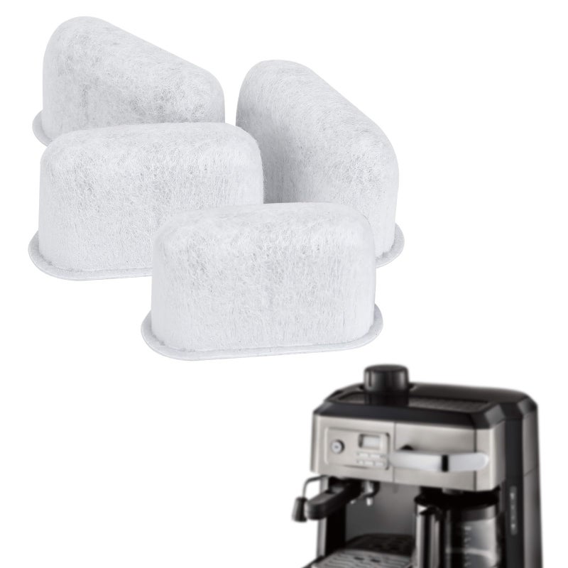 4pcs Water Filter Replacement for 7313285779 for Delonghi Activated Charcoal Espresso Machine Filter Replacement Parts Strong Adsorption Espresso Machine Filter Accessories for Delonghi Coffee Maker