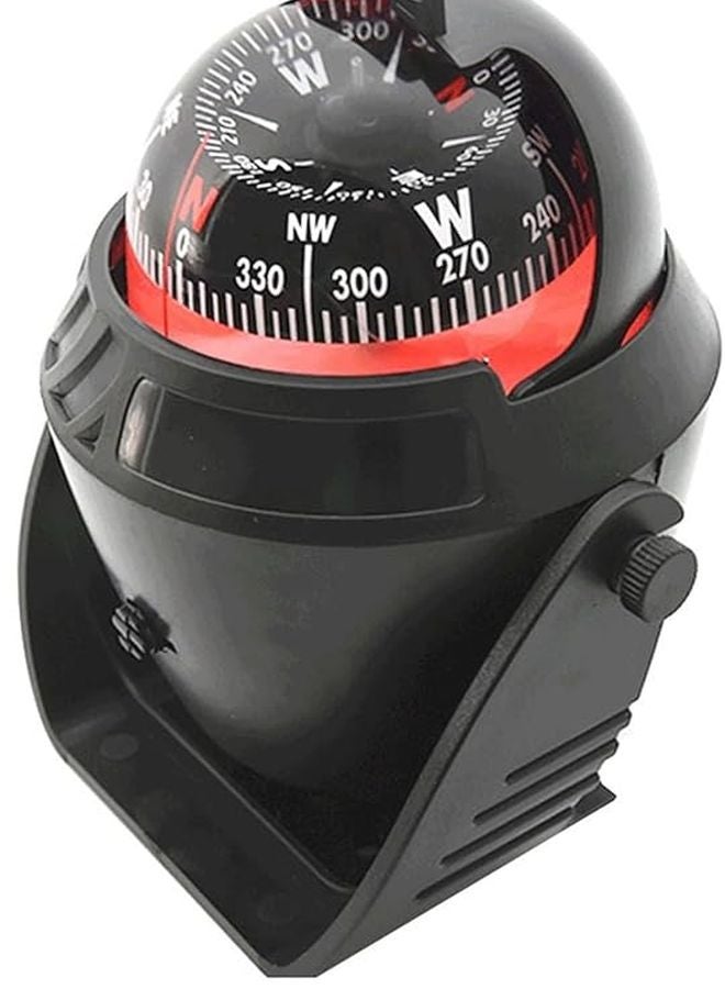 Black Marine Boat Compass with LED Light Waterproof Nautical Sea Navigation - Image 1