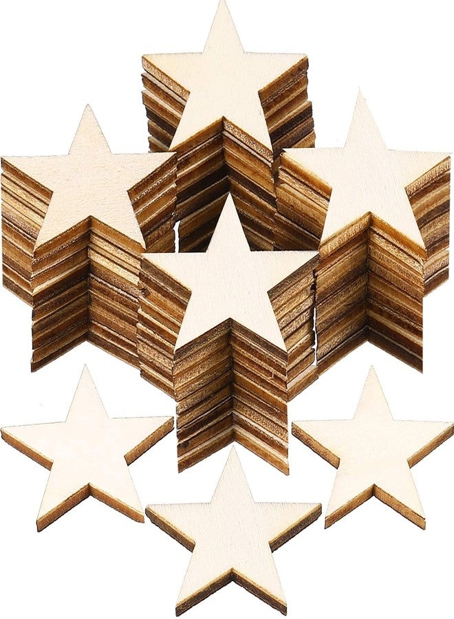 PD Craftozone Star Shape Unfinished 2.5mm Thick MDF Pine Wood Pieces, Blank Wood Pieces Wooden Cutouts Ornaments for Craft Project and Party Wedding Decoration (2 inch, 10) - Image 1