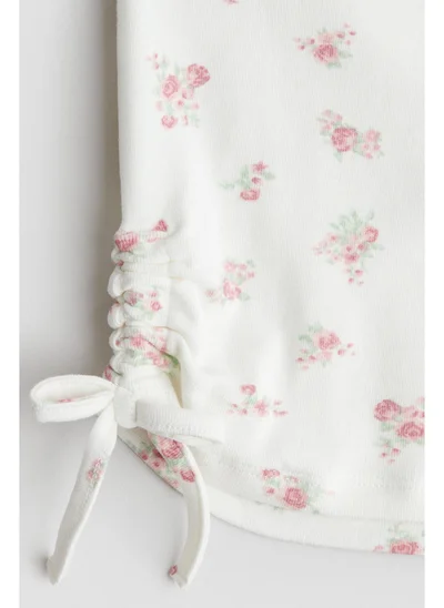 اتش اند ام Drawstring-detail jersey top