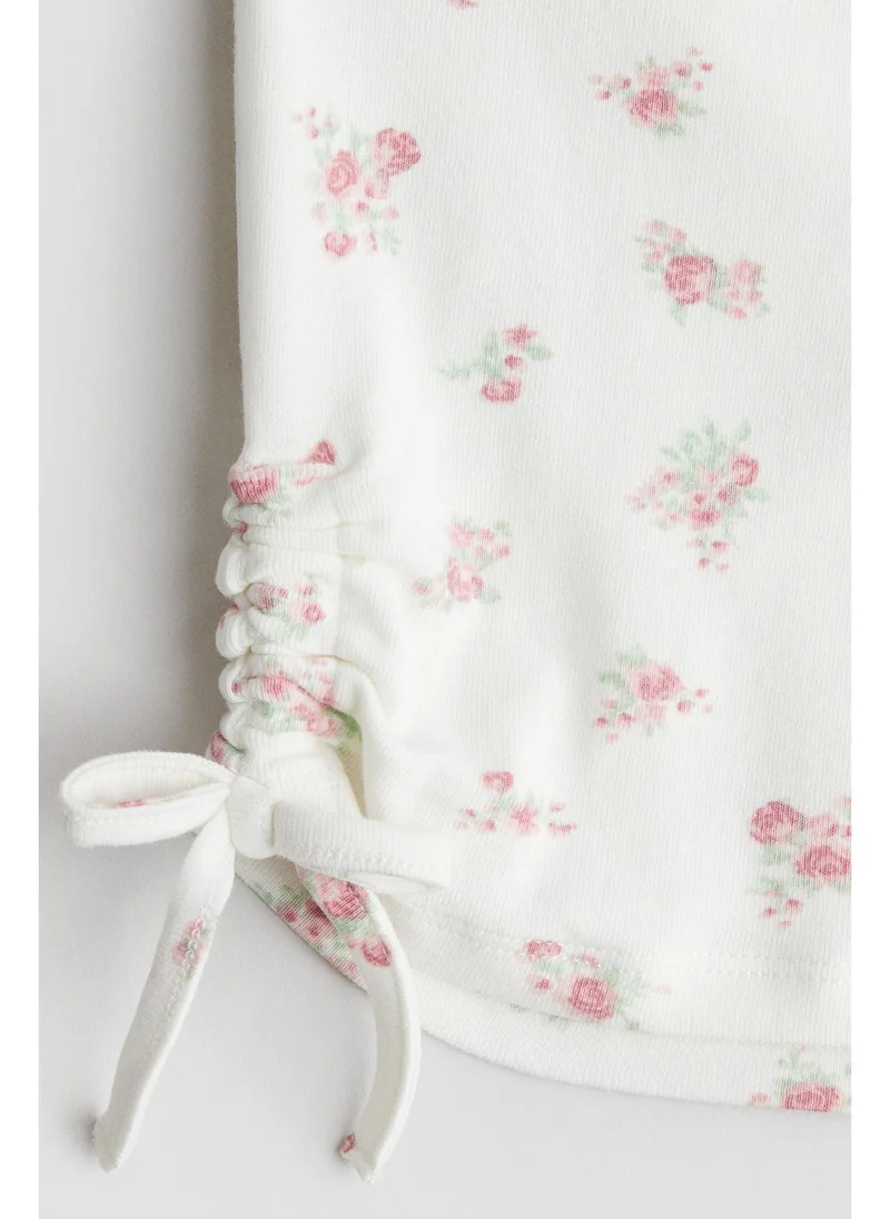 اتش اند ام Drawstring-detail jersey top