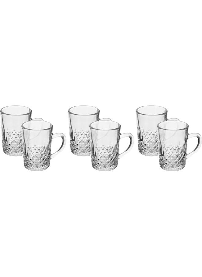 Alsaif Glass Tea Bialat Serving Set 6 Pieces Clear  - Image 1