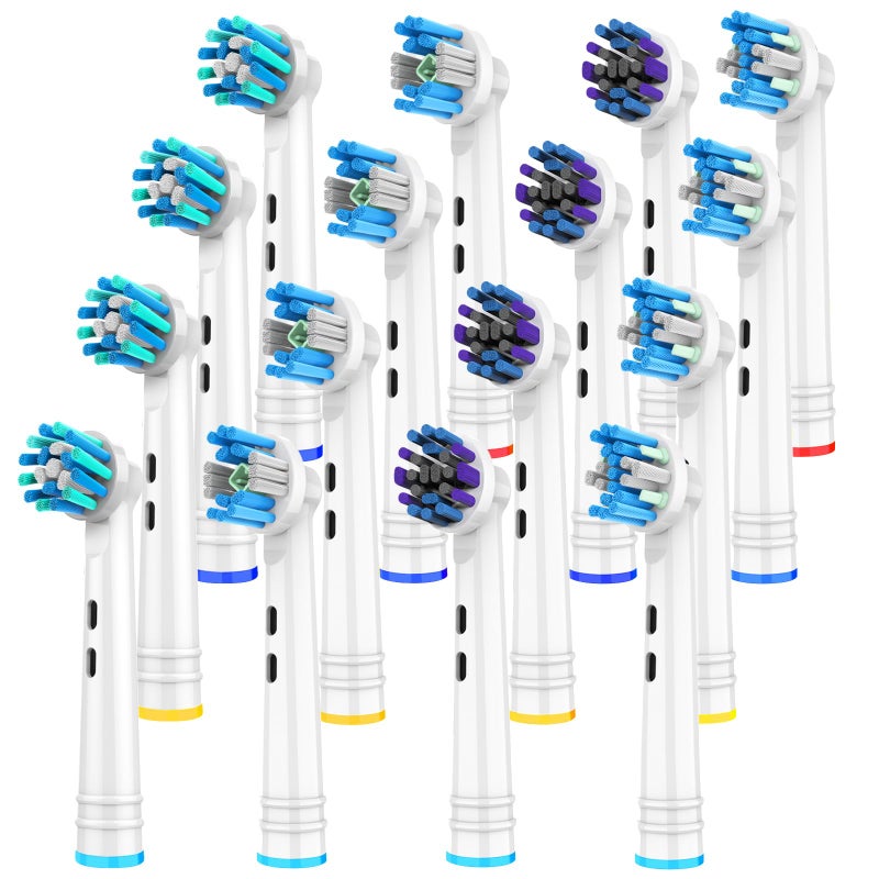 FIRIK Electric Toothbrush Replacement Heads 16 Pack/Compatible Oral B Braun Replacement Brush Heads/Compatible Oral B Replacement Brush Heads - Image 1