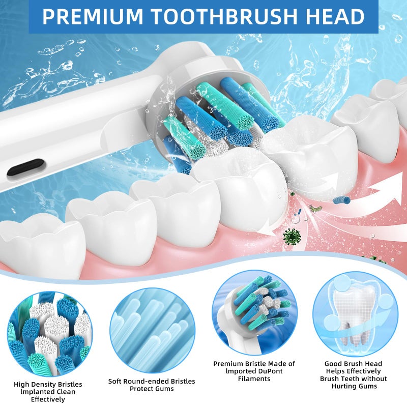 FIRIK Electric Toothbrush Replacement Heads 16 Pack/Compatible Oral B Braun Replacement Brush Heads/Compatible Oral B Replacement Brush Heads - Image 2