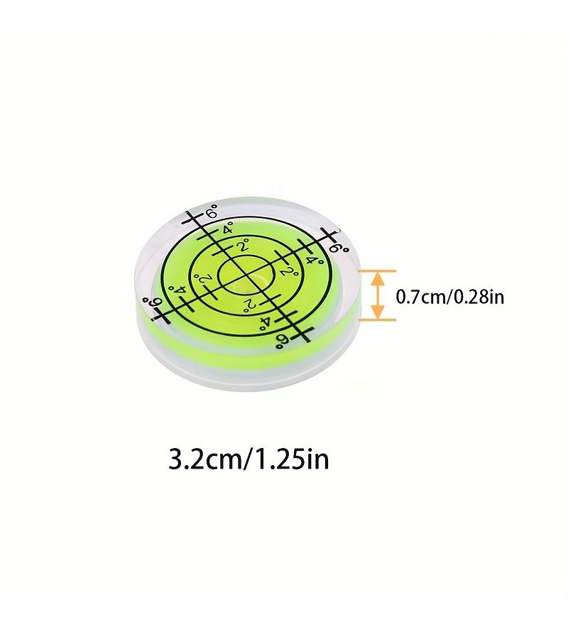 Mini Circular Bubble Level 32mm X 7mm Green 3pcs For Measuring Horizontal Alignment Of Turntables Cameras Tripods And Telescopes - Image 2