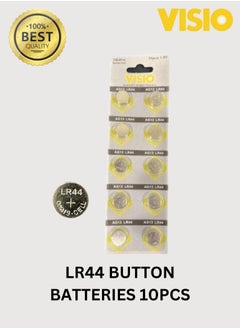 Visio VISIO LR44 BUTTON BATTERIES 10 PCS MODEL: LR44  - Image 1